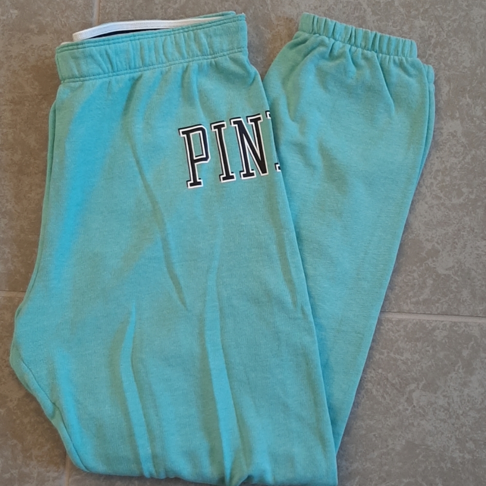 Teal Victoria's Secret Pink sweatpants M